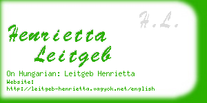 henrietta leitgeb business card